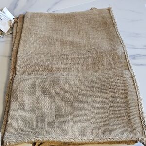 NWT - Natural Burlap Fabric Sacks 20" Tall X 12" Wide